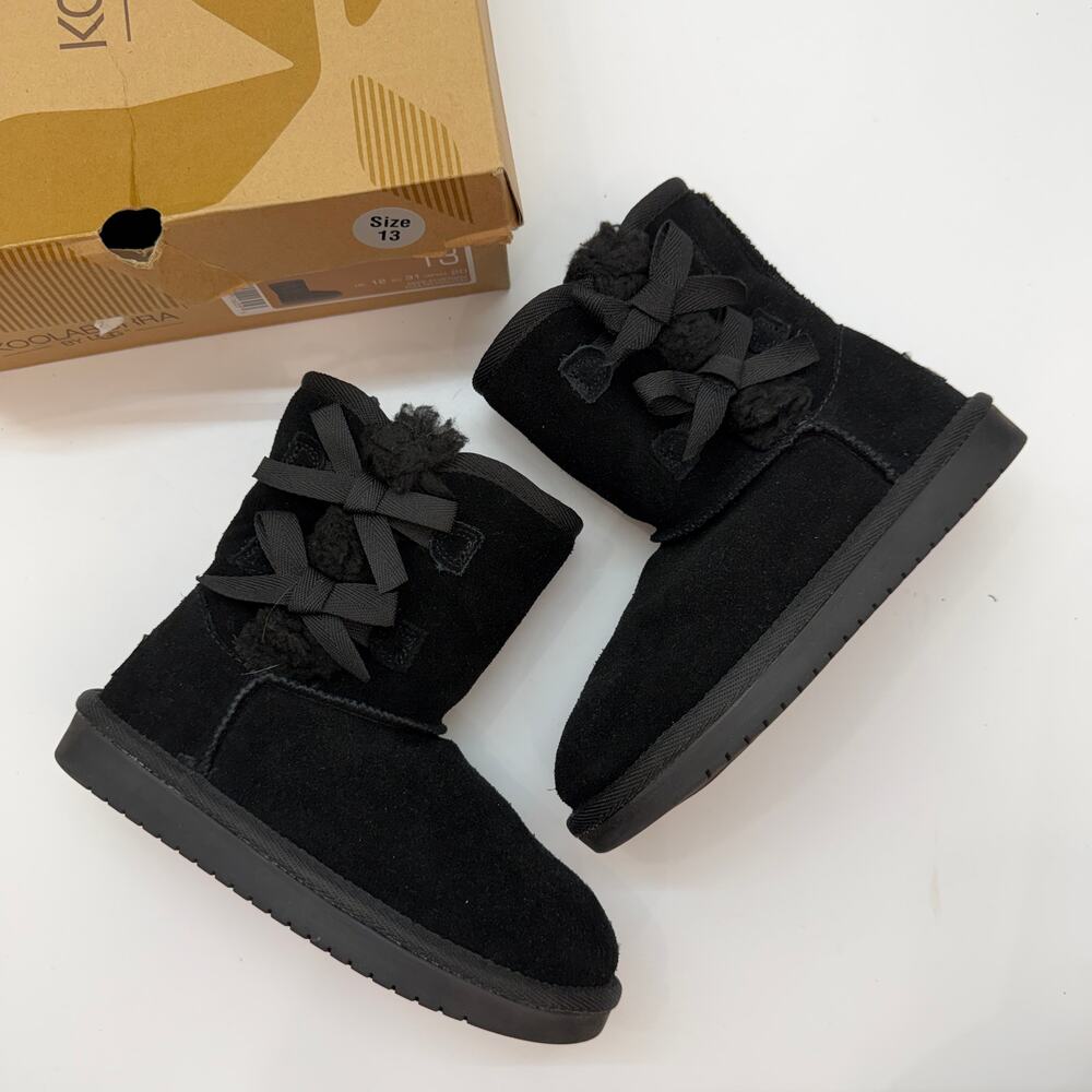Koolaburra by UGG Black K Victoria Short Boot Girls 13